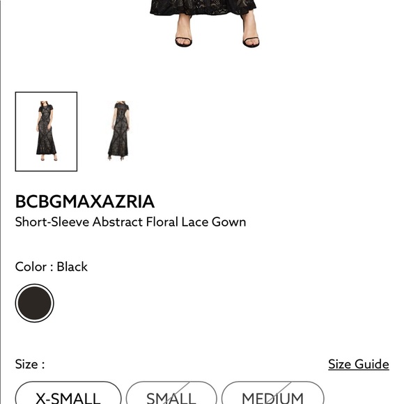 BCBG Black Lace Gown - Picture 3 of 5